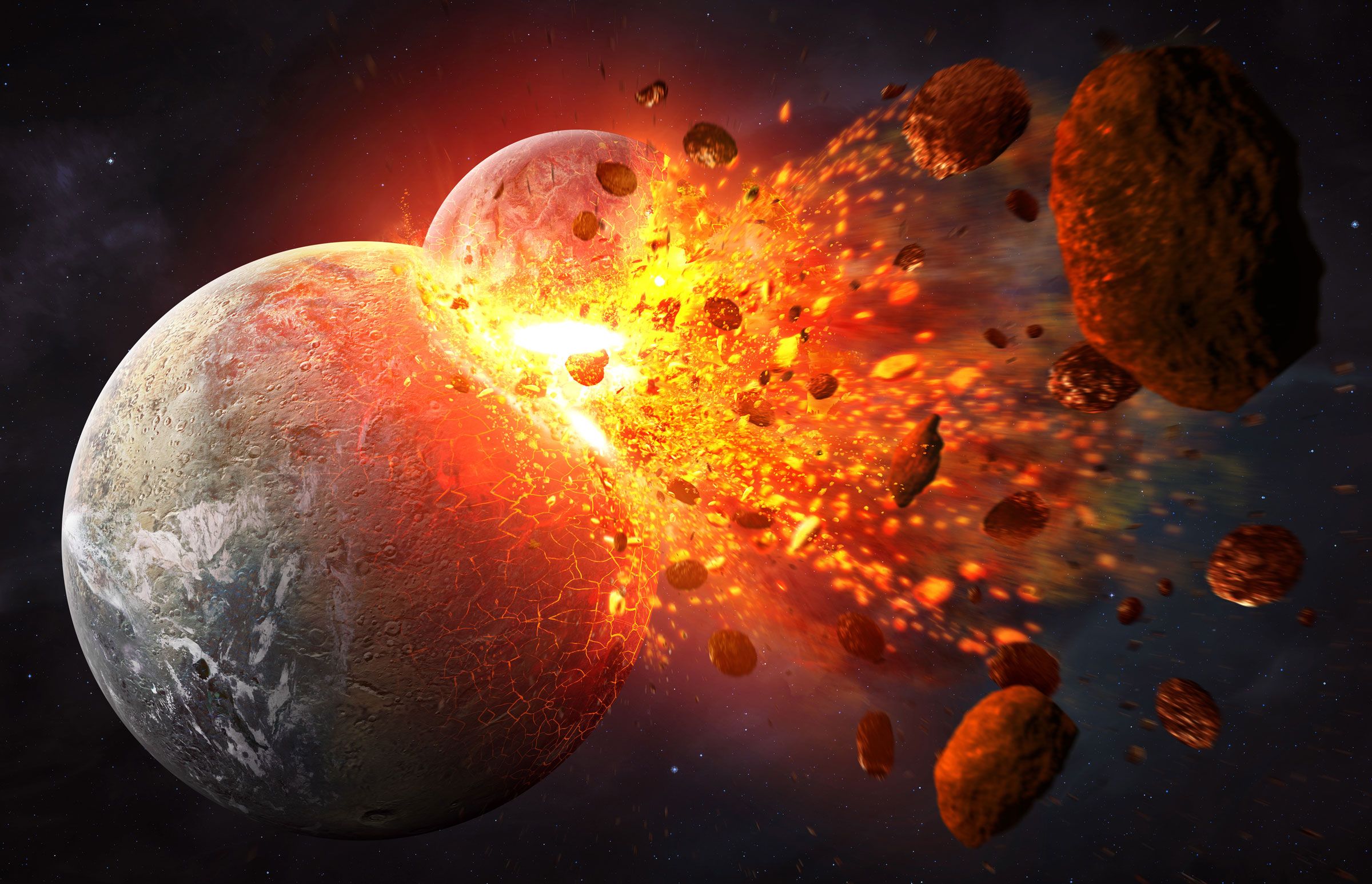 A Collision With Another Planet Could Have Allowed for Life on Earth